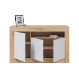 thumbnail of Dmora Credenza Thornton, Madia moderna a 3 ante, Buffet da soggiorno con scomparti, Madia da salotto, 144x42h87 cm, Rovere nodi e Bianco