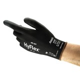 thumbnail of Ansell HyFlex Mechanical Protection Mehrweg Arbeitshandschuhe PU (Polyurethan) Größe 9 Schwarz 12 Paar