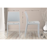 thumbnail of Chaise de jardin empilable Maya en plastique Gris clair