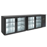 thumbnail of Frigo retro banco bar ventilato 4 porte in vetro interno inox temperatura +2°C/+8°C BB400GD