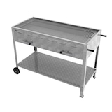 thumbnail of ChattenGlut Professional 6er Holzkohle Bräter Standgerät mobil Grill mit Rost 1140x530x800mm
