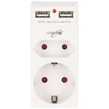 thumbnail of 2-fach Steckdosenadapter mit 2 USB Ladeanschlüssen, max. 2,1A Ladestrom