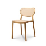 thumbnail of Chaise de salle à manger moutarde style vintage