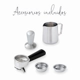 thumbnail of Lacor - 69428 - Cafetière Espresso Pro, avec Vaporisateur et Broyeur, Accessoires Inclus, 20 Barres, Inox, 1550 W, 2,8 L