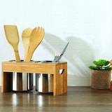 thumbnail of FIVE - Escorredor de talheres de bambu e aço inoxidável