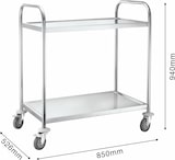 thumbnail of METRO Professional Servierwagen GST1002 mit 2 Ebenen, Edelstahl, 85 x 52.6 x 94 cm, silber