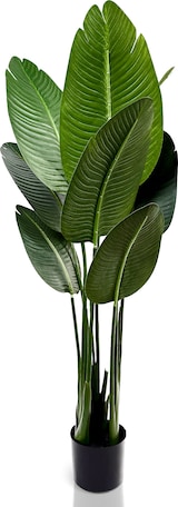 thumbnail of IvoQ Strelitzia Kunstpflanze 120 cm - Paradiesvogelblume im Topf - Lebensechte künstliche Zimmerpflanze für den Innenbereich