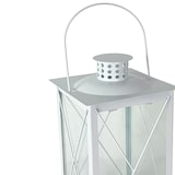 thumbnail of 3er Set schöne Laternen Windlicht Weiß Metall mit Griff