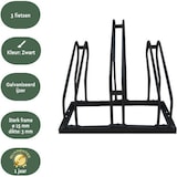 thumbnail of BRASQ Fietsenrek voor 3 Fietsen - Fietsentandaard - Fietsrek - Fietsbeugel voor Vloer Inclusief bevestigingsmateriaal - Zwart