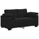 thumbnail of Ensemble de canapés 3 pcs avec coussins Noir Velours Modèle Vega Line