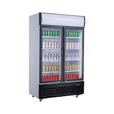 Frigorifero a 2 porte in vetro 1000l