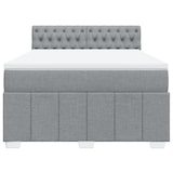 thumbnail of vidaXL Boxspringbett mit Matratze Hellgrau 140x200 cm Stoff