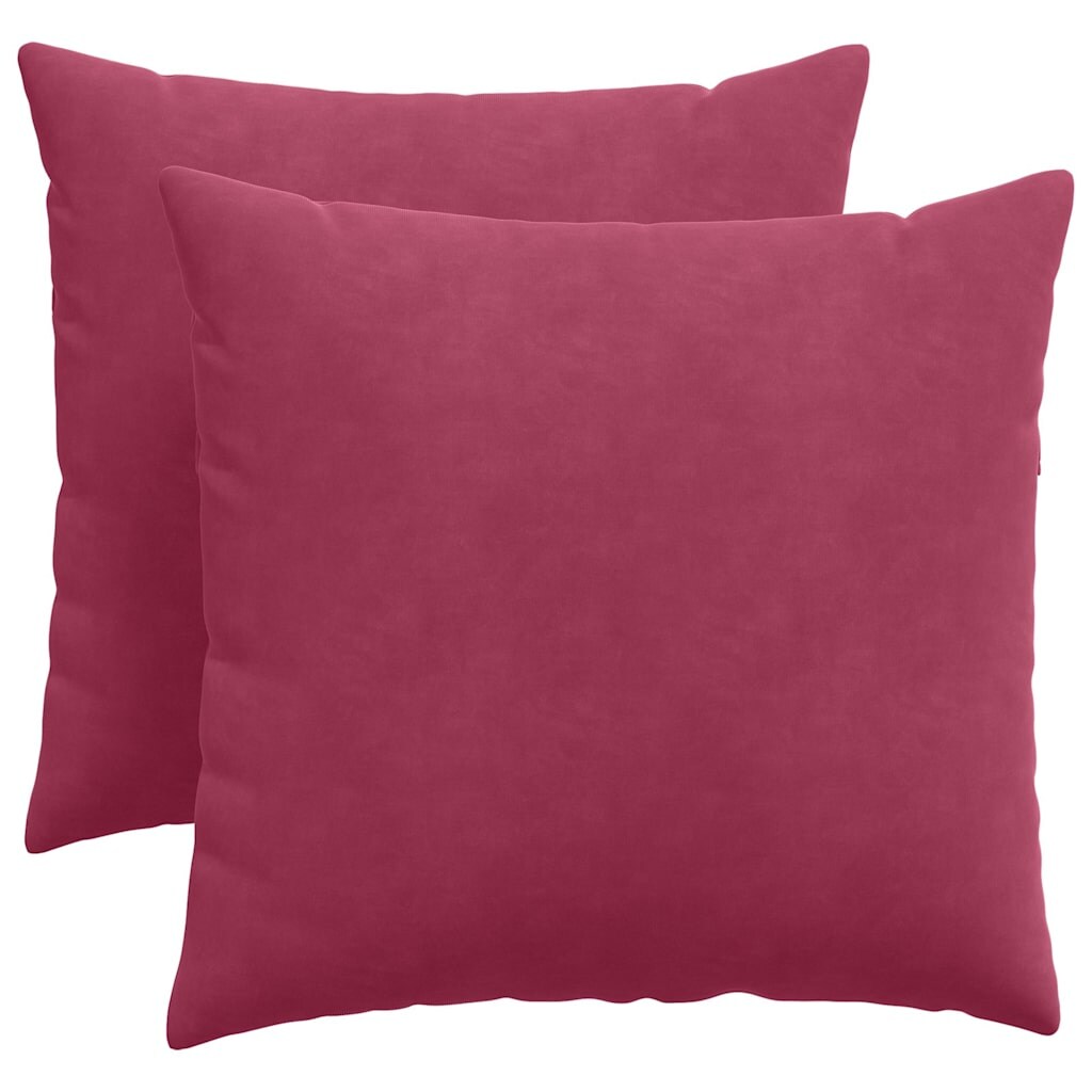 vidaXL Sofakissen 2 pcs Weinrot 50 x 50 cm Cordstoff
