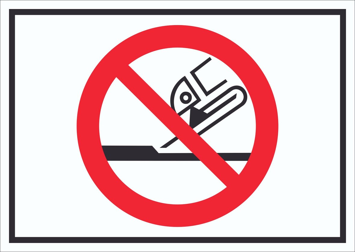 Nicht zulässig für Seitenschleifen Symbol Schild A3 (297x420mm)