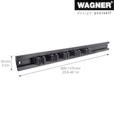 thumbnail of WAGNER Gerätehalter CLIPS & SCHIENE AUSZIEHBAR - 60-110 x 5,5 cm, Aluminium, 5 Clips, Tragkraft bis 2 kg/Clip - 15529611
