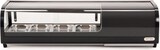 thumbnail of Vetrina Frigo Sushi - Refrigerata - da Banco - Vetri Curvi - Motore Incorporato - Nera - 4 GN 1/3 - 117x42x26,5h cm