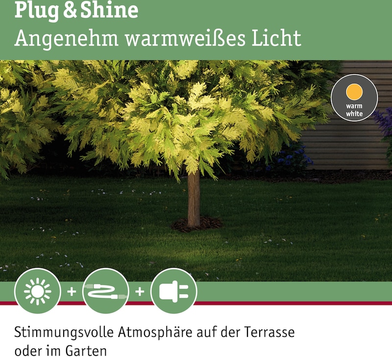 Beleuchtung für stimmungsvolle Atmosphäre im Garten.