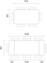 thumbnail of Ausziehbarer Tisch Dylan mit mattschwarzer Marmorkeramikplatte und anthrazitfarbenen Metallbeinen – Maße 140/200 x 80 cm – Modernes Design