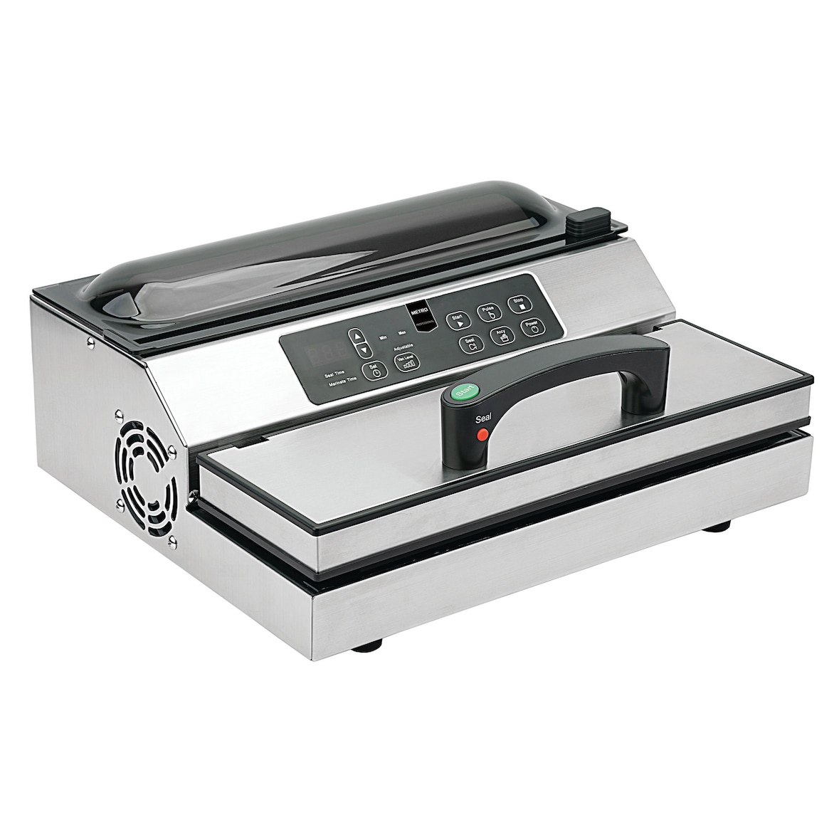 METRO PROFESSIONAL GVS2030 Appareil à vide à barres, acier inoxydable, 39.1x31.4x16.2cm, largeur max. des sachets : 31 cm, démarrage rapide, argenté