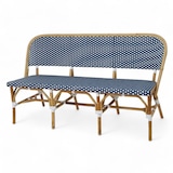 thumbnail of Sofá de terraza de ratán ELYSEE - azul y blanco