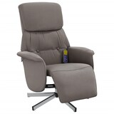 thumbnail of vidaXL Massagesessel mit Fußteil Taupe Stoff