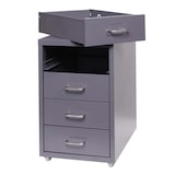thumbnail of Décoshop26 - Caisson à tiroirs armoire de bureau 48x28x41 cm 4 tiroirs en acier gris foncé 04_0008262
