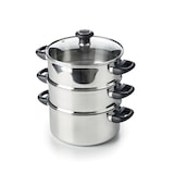 thumbnail of Combiné vapeur 3 corps Polo  20 cm -  280.00 cl Argent / Métallique Rond Acier Inoxydable (inox  Beka 20.00x20.00 cm