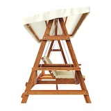 thumbnail of Merax Hollywoodschommel lounge, tuinschommel met kussens & polyester dak, met bekerhouder, beige