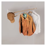 thumbnail of Penderie murale bois et métal blanc YSIA