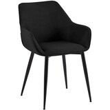 thumbnail of Set van 2 eetkamerstoelen Luena zwart/Stof