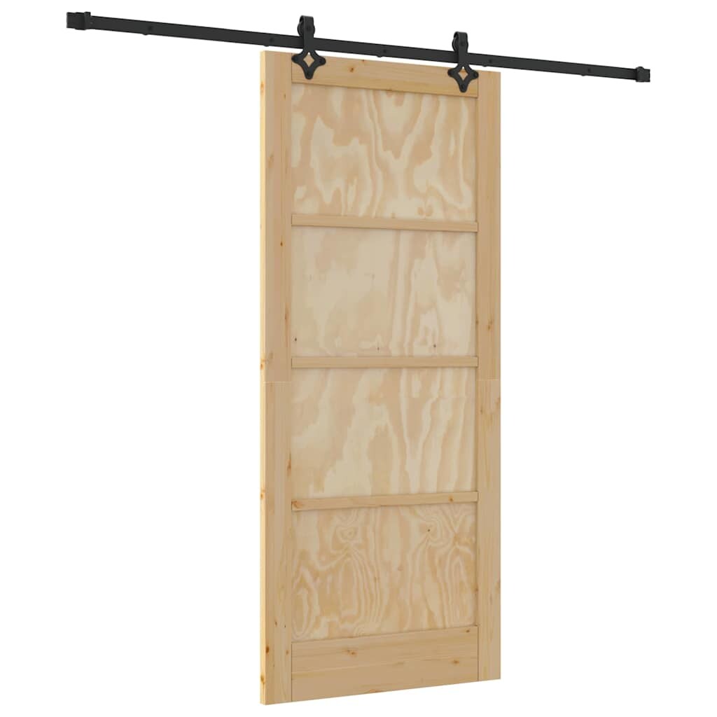 vidaXL Schiebetür-Set Sonstiges ORKDAL Natur und Schwarz 86 x 198,5 cm