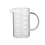 thumbnail of 12x Messbecher, Ø 8 cm, 0,5 ltr., mit 50 ml Skalierung, Borosilikatglas