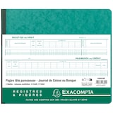 thumbnail of Exacompta - Réf. 16800E - 1 Piqûre Journal de caisse ou banque 27x32cm à tête paresseuse 2 libellés : 6 crédit et 13 débit - 31 lignes