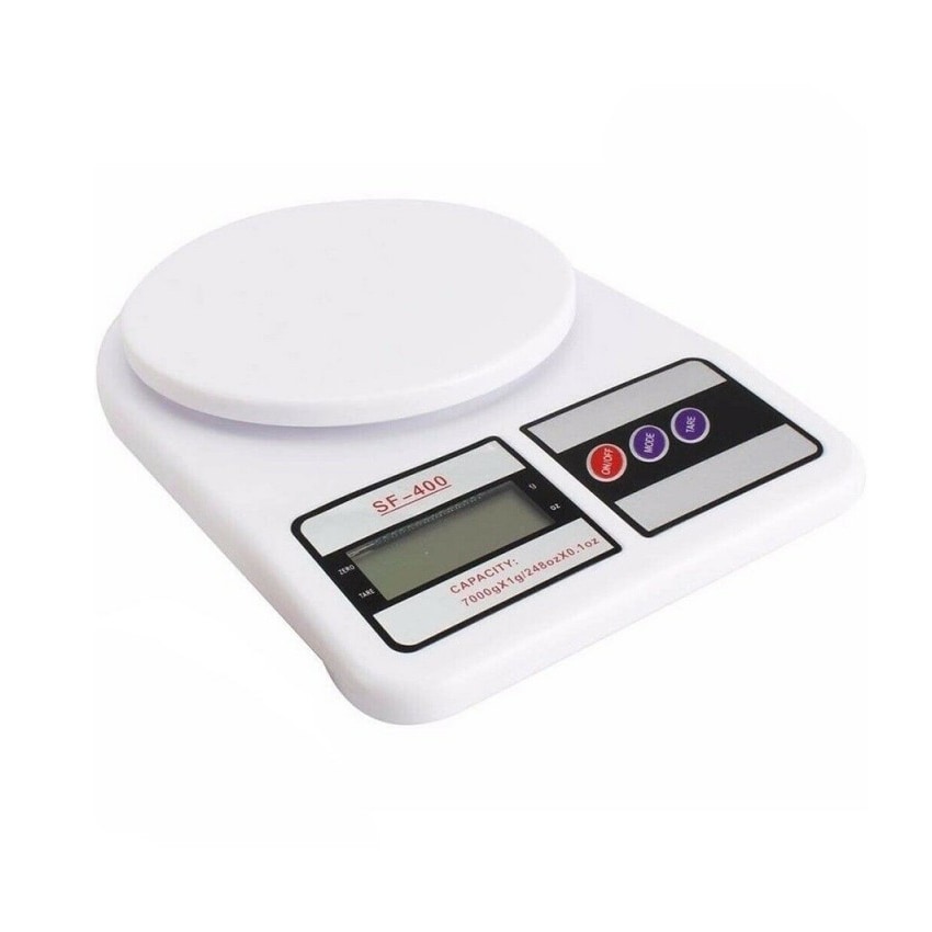 Balança digital eletrónica de cozinha 7Kg para pesagem de alimentos
