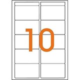 thumbnail of 100 étiquettes blanches enlevables, format 38,5 x 65 mm (10 feuilles A5 / cdt)