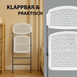 thumbnail of 2x Klappstuhl 150 kg ergonomische Sitzform Gartenstuhl wetterfest Balkonstuhl in weiß