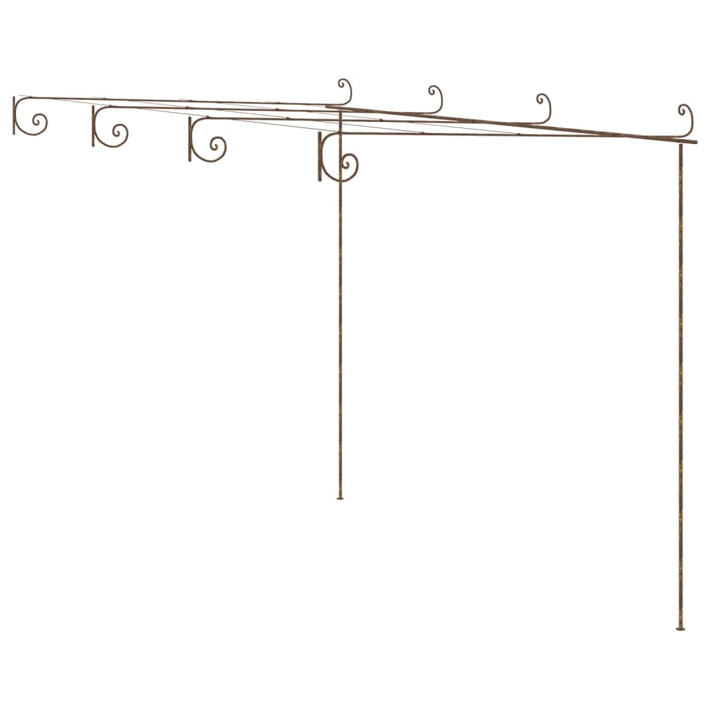 Pergola de jardin Marron antique 4x3x2,5 m Fer Modèle Atlas Flex Élite