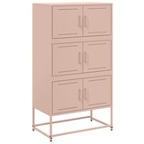thumbnail of vidaXL Dressoir 68,5x38,5x123,5 cm staal roze