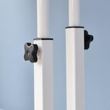 thumbnail of höhenverstellbarer Sitz-Steh Schreibtisch 80x60 cm, Stehpult, drehbar, Mobiler Stehtisch mit neigbar Tischplatte,  Ahorn