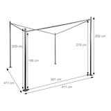 thumbnail of Pergola Gestell HWC-A41, Garten Pavillon Terrassenüberdachung Gestänge, stabiles 6cm Stahl-Gestell