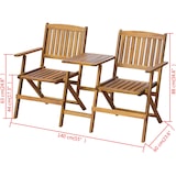 thumbnail of Helloshop26 - Banco de jardim dobrável mobiliário de exterior para pátio mesa de terraço e mesa de chá 140 cm madeira maciça de 02_0011760