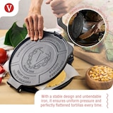 thumbnail of Victoria Pressa per Tortillas Messicane in Ghisa HD 20cm Pataconera Colombiana Roti Maker, VIC-34214, Nero