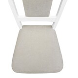 thumbnail of Gepolsterter Massivholz-Stuhl Küchenstuhl Esszimmerstuhl in taupe V-90.71-25WP03