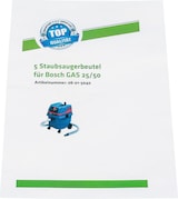 thumbnail of 5 hochwertige Staubsaugerbeutel - mehrlagig - passend für Bosch GAS25, GAS50