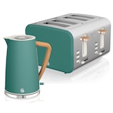thumbnail of SWAN STP2091GRENEU Nordic Set Desayuno, Hervidor Agua 1,7 L, Tostadora Ranura Ancha 4 rebanadas, Diseño, Verde, 2200W