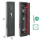 thumbnail of ARREGUI Braco ARM050835 Armero de Acero para 5 Escopetas con Alarma, Apertura Electrónica con Huella Dactilar o con Código, ESPAÑA: no homologado