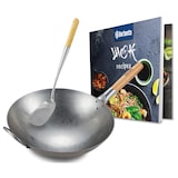thumbnail of Wok Set aus Karbonstahl rund