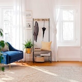 thumbnail of Cabide de Metal com 4 Cabides e 3 Prateleiras de Madeira Viem 175x60x40cm 7house