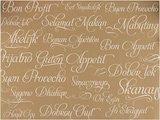 thumbnail of Box mit 400 Startex Cut Tischdecken (Vlies) 30x40 Creme Dekoriert Guten Appetit