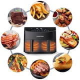 thumbnail of GOURMETmaxx Heißluft-Fritteuse Doppelkorb - 2x 3,5 l - schwarz